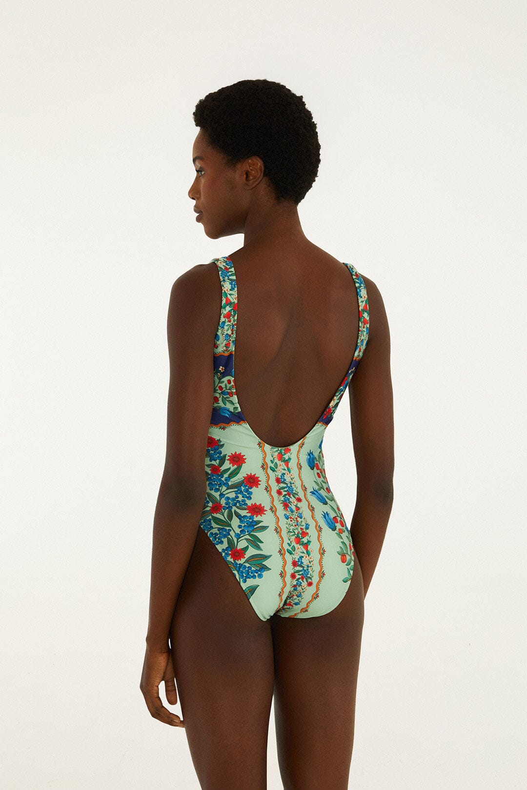 Faded Green Fruit Beauty One Piece