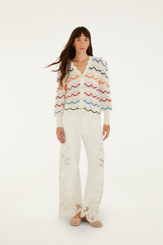 Colorful Stripes Knit Cardigan