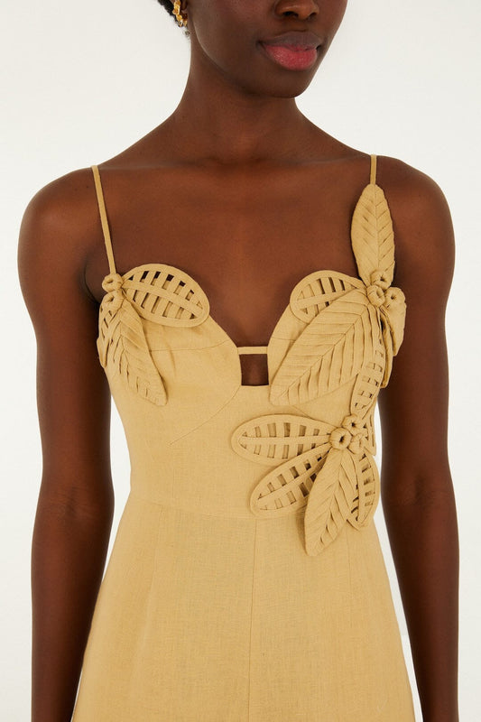 Sand 3d Flowers Jumpsuit