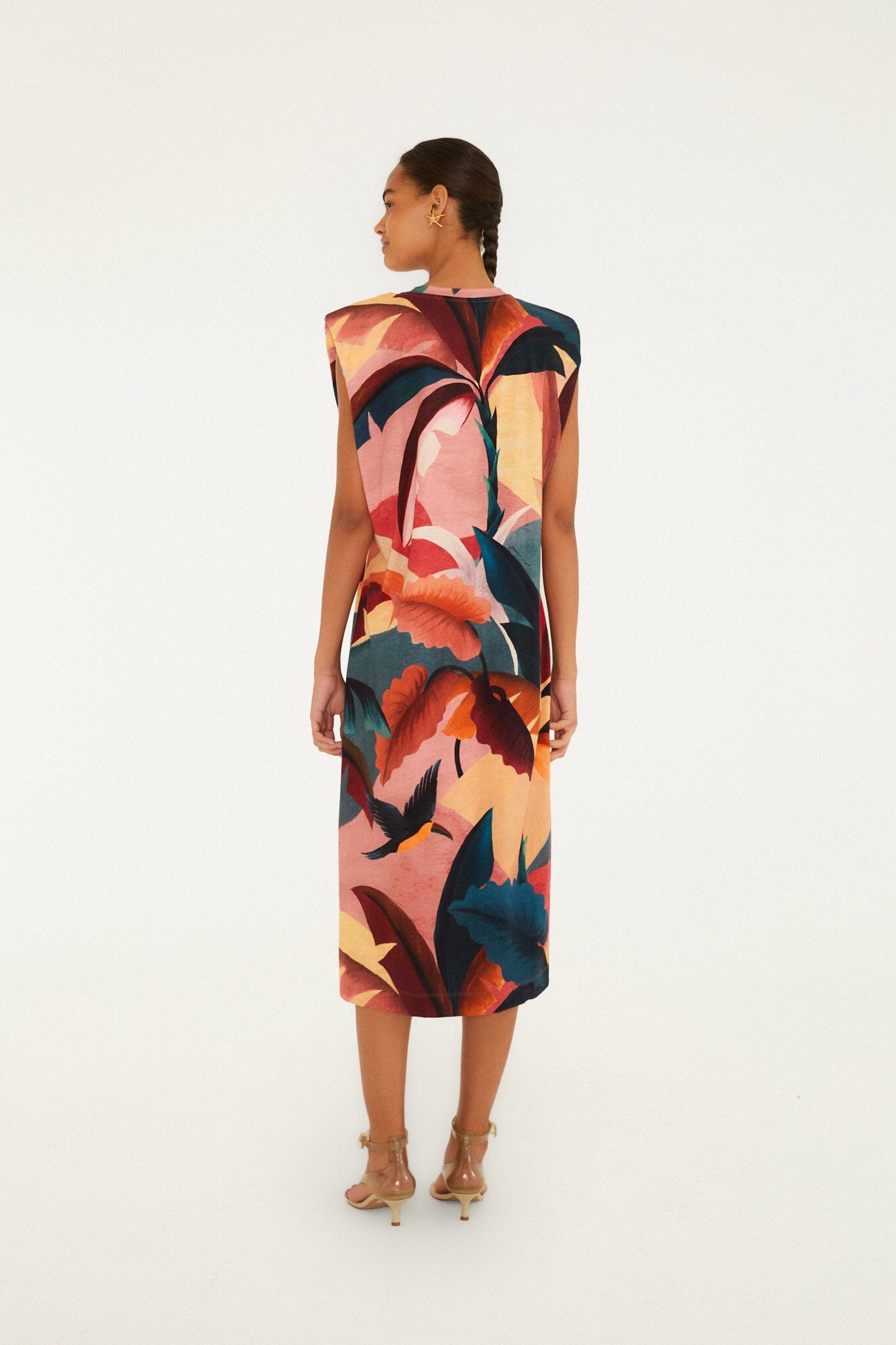 Multicolor Atlantic Rainforest T-Shirt Midi Dress