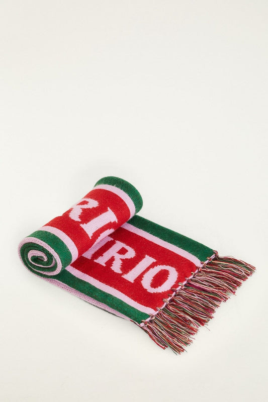Multicolor From Sand To Snow Knit Scarf