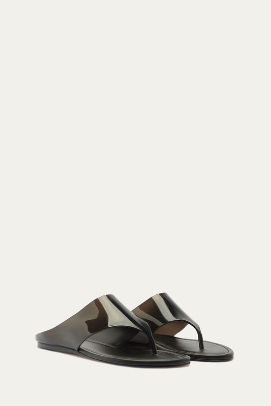 Black Jelly Flat Sandal