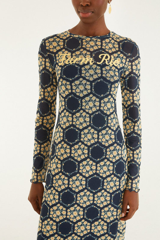 Blue Farm Club Long Sleeve Maxi Dress