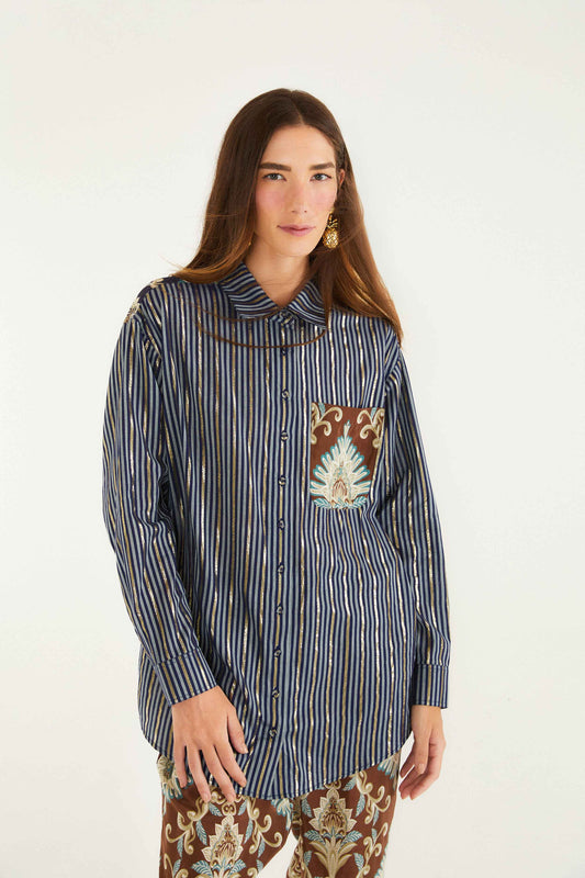 Brown Wonderful Arabesque Shirt