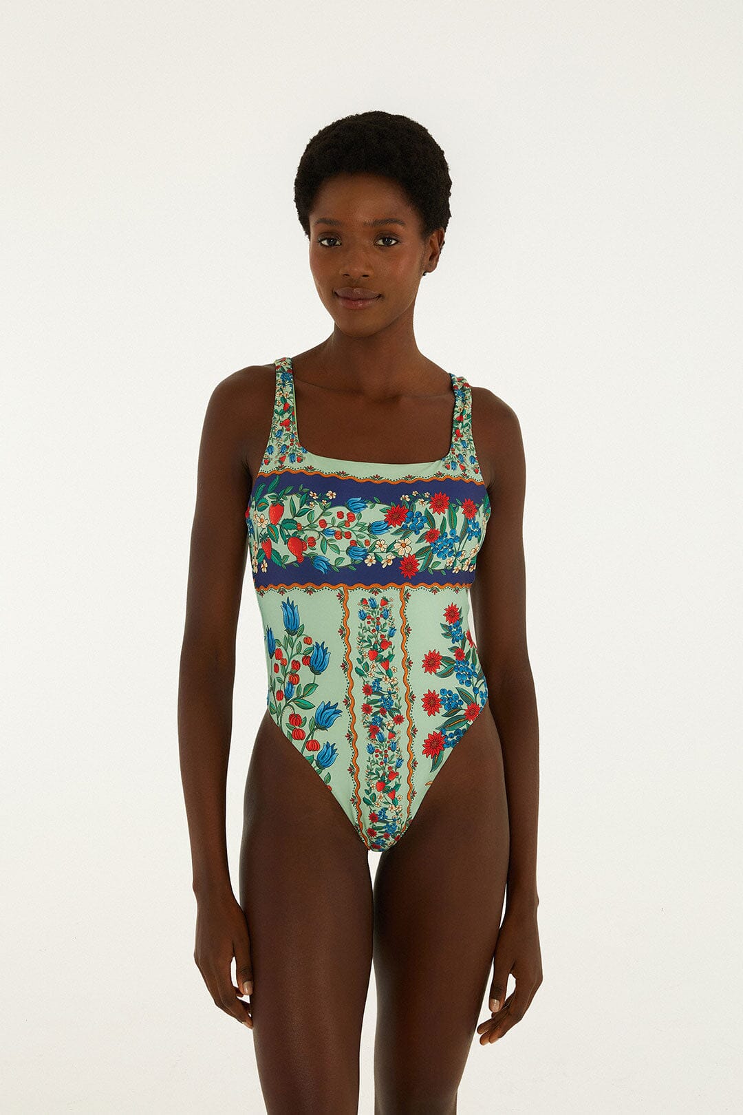 Faded Green Fruit Beauty One Piece