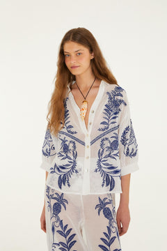 NINA EMBROIDERY OFF-WHITE