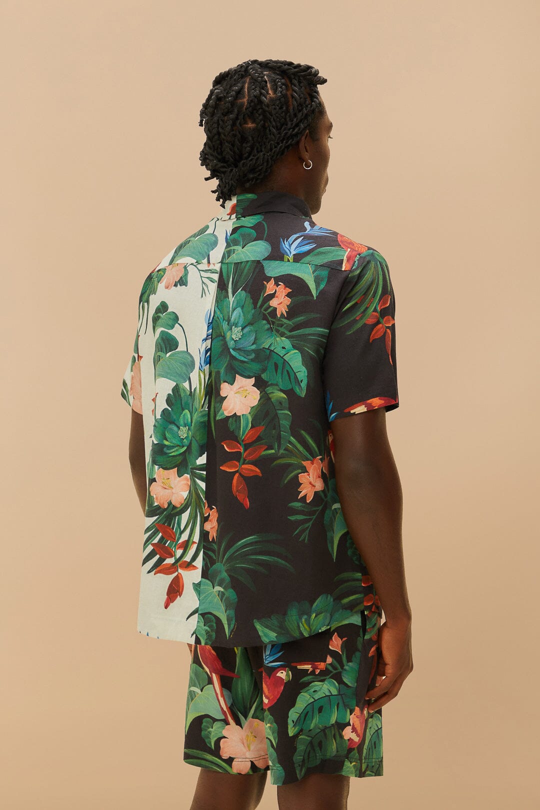 Black Midnight Macaw Fiesta Shorts