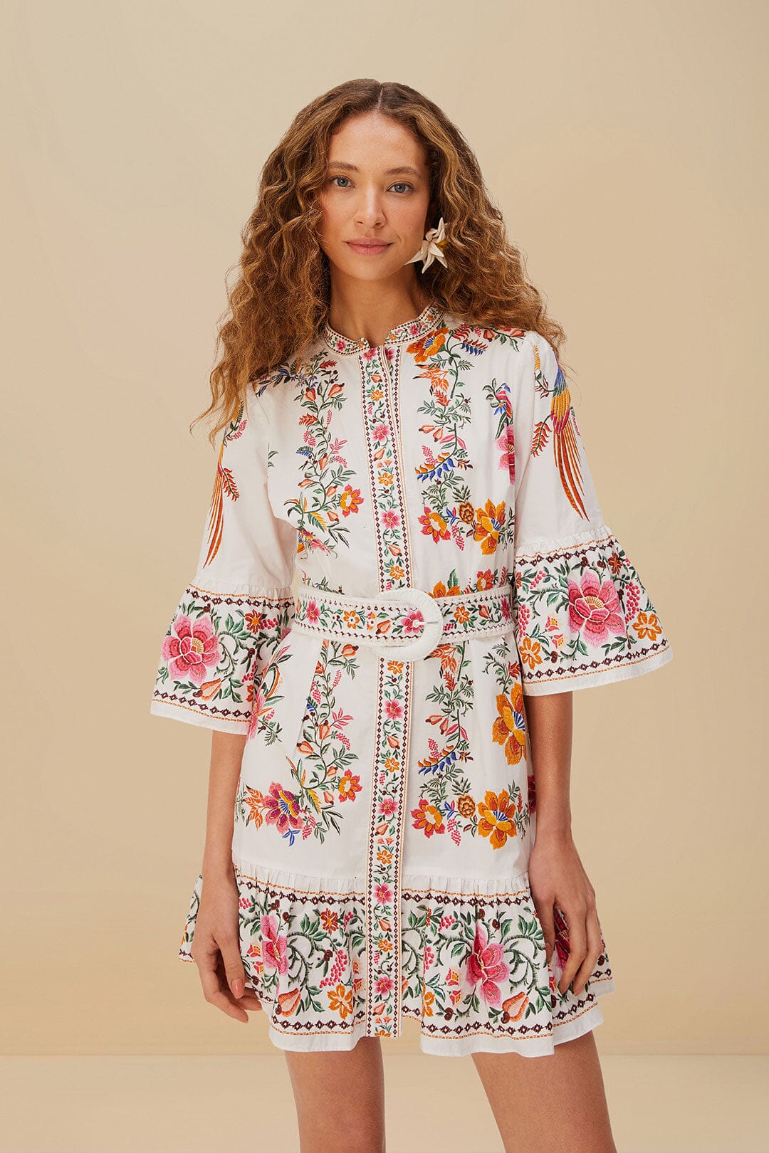 Off-White Delicate Forest Scarves  Mini Dress