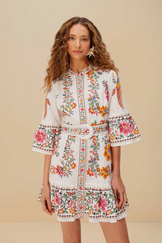 Off-White Delicate Forest Scarves  Mini Dress