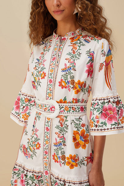 Off-White Delicate Forest Scarves  Mini Dress