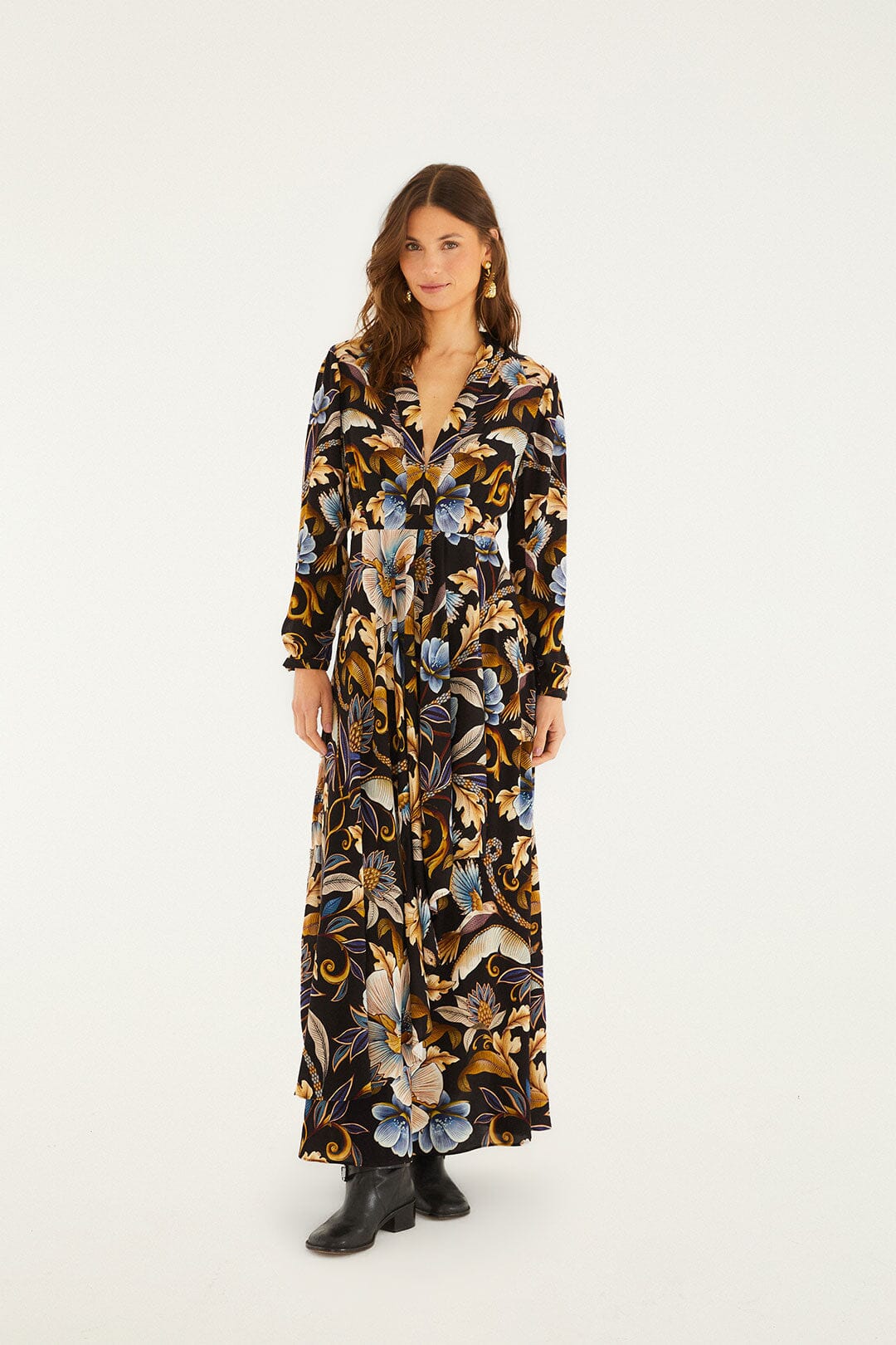 Black Snake Garden  Maxi Dress