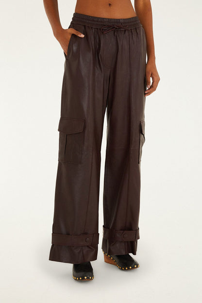 Burgundy Leather Pants