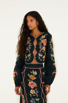MAIRA FLORAL DARK BLUE