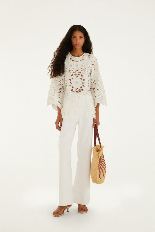 Twill Fringe Pocket Pants