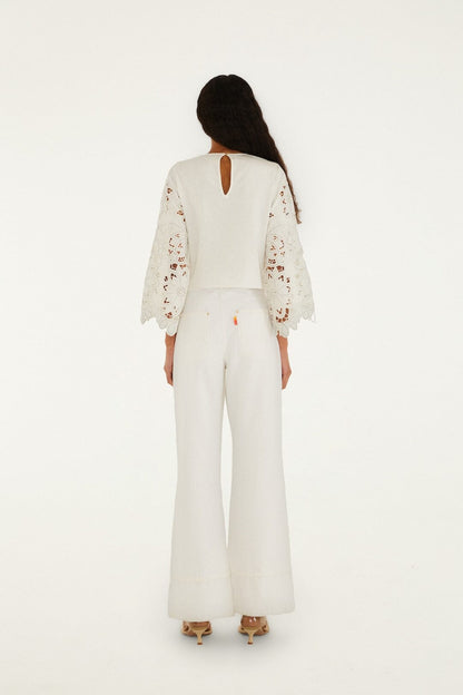 Twill Fringe Pocket Pants