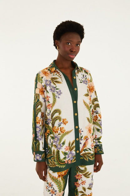 Sand Nature Collared Buttoned Shirt