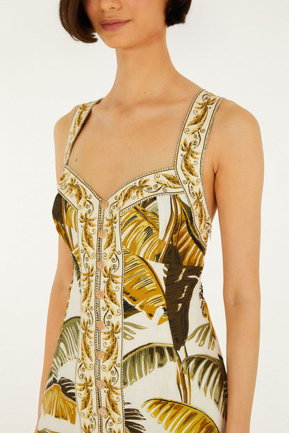 Off-White Trancoso Buttoned Mini Dress