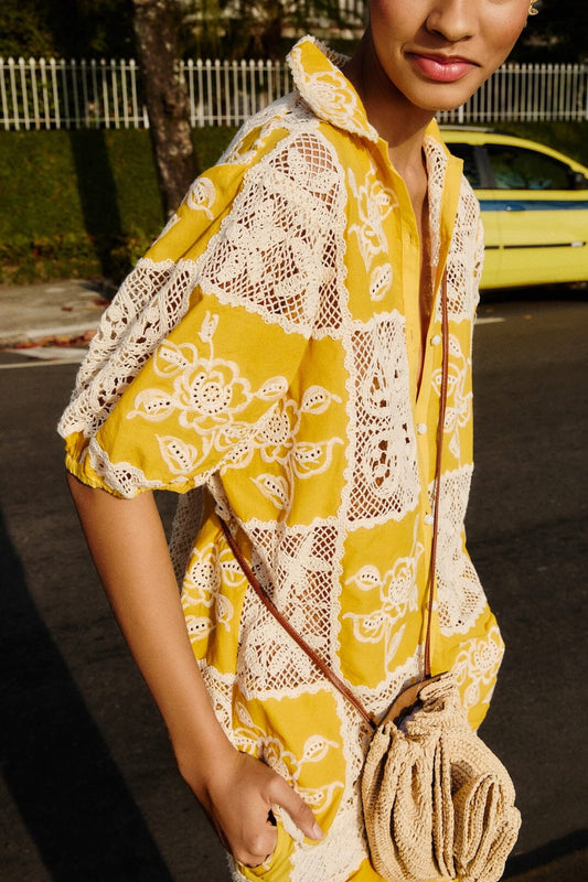 Lace Short Sleeve Shirt