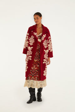 BOLD FLOWERS BURGUNDY
