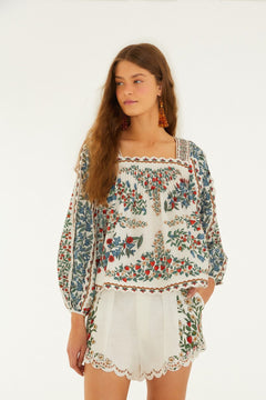 FRUIT BEAUTY SCARF OFF-WHITE