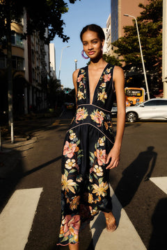 MAIRA FLORAL DARK BLUE