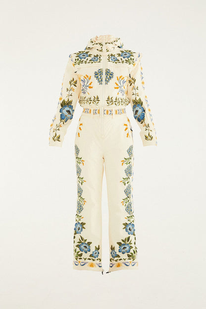 Off-White Winter Garden Hooded Belted Ski Jumpsuit