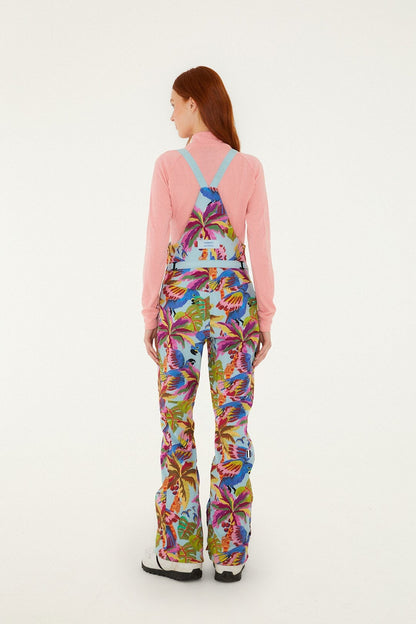 Blue Macaw Suspenders Ski Pants