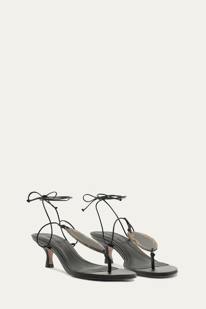 Stone Kitten Heel Sandal