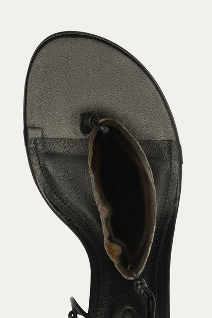 Stone Kitten Heel Sandal