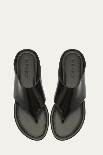 Black Jelly Flat Sandal