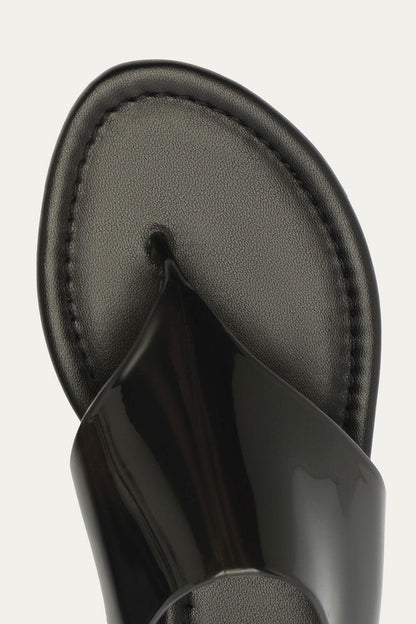 Black Jelly Flat Sandal