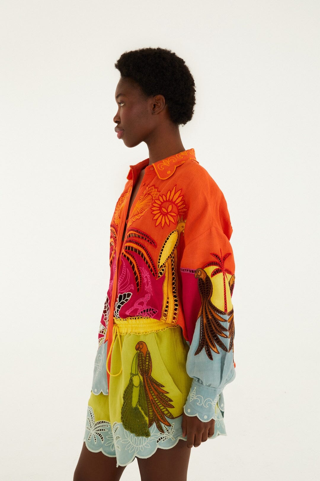 Multicolor Usiacuri Embroidered Richelieu Shorts
