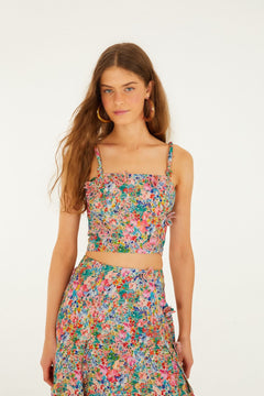 PEASANT FLORAL OFF-WHITE