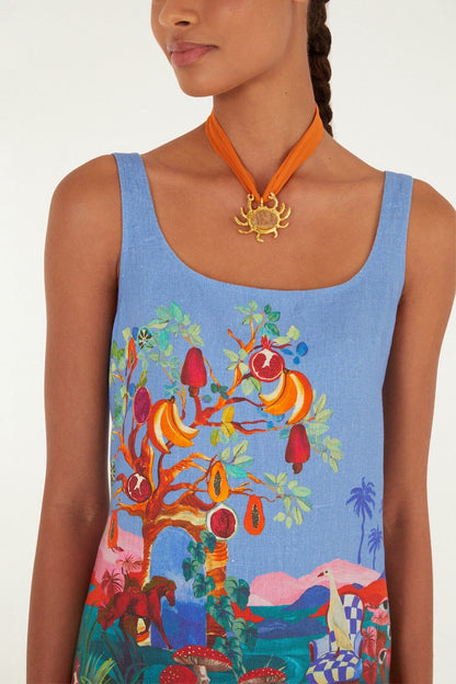 Multicolor Dream Landscape Mini Dress