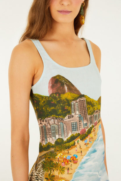 Multicolor Copacabana Beach Mini Dress