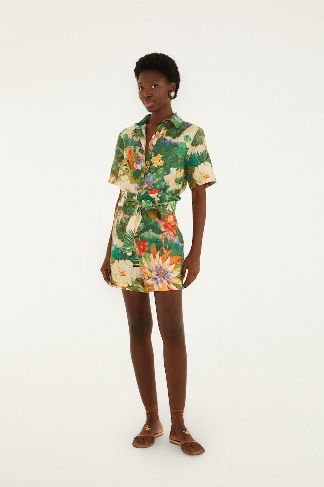 Multicolor Oriental Garden Romper