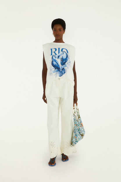 Off-White Flowers Satin Medium Scarf Bag