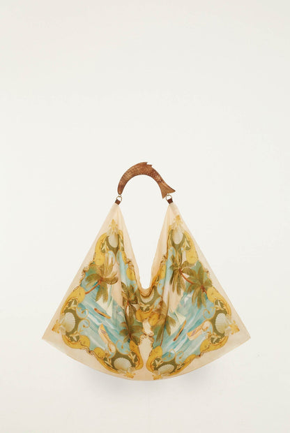 Sand Ocean Satin Mini Scarf Bag