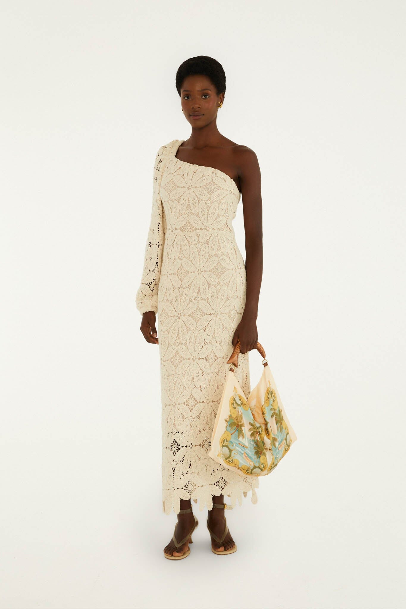 Sand Ocean Satin Mini Scarf Bag