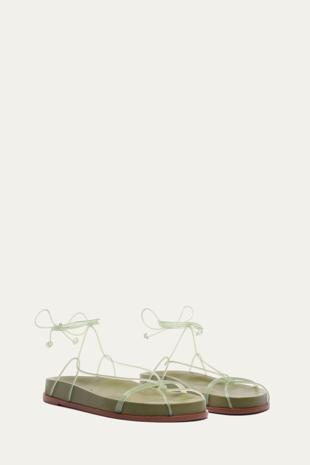 Green Spaghetti Jelly Anatomic Flat Sandal