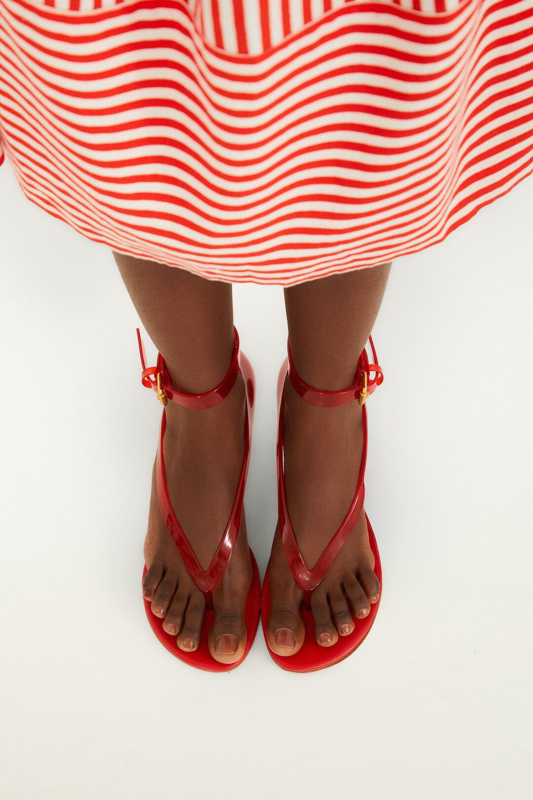 Red Jelly Heel Sandal