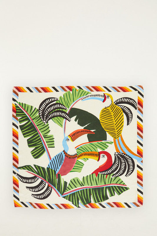 Toucan With Foliage Scarf