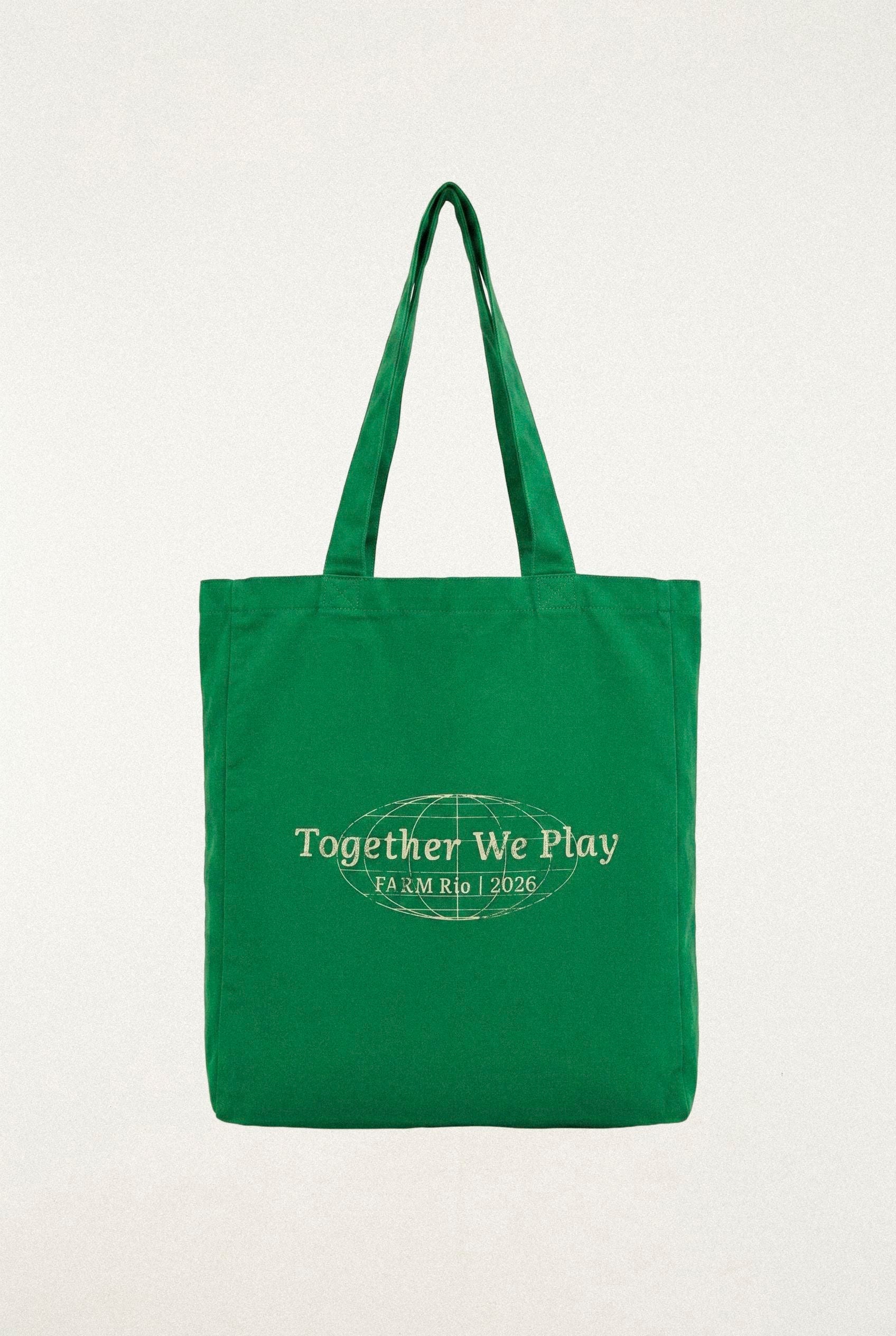 Green Together We Play Tote Bag