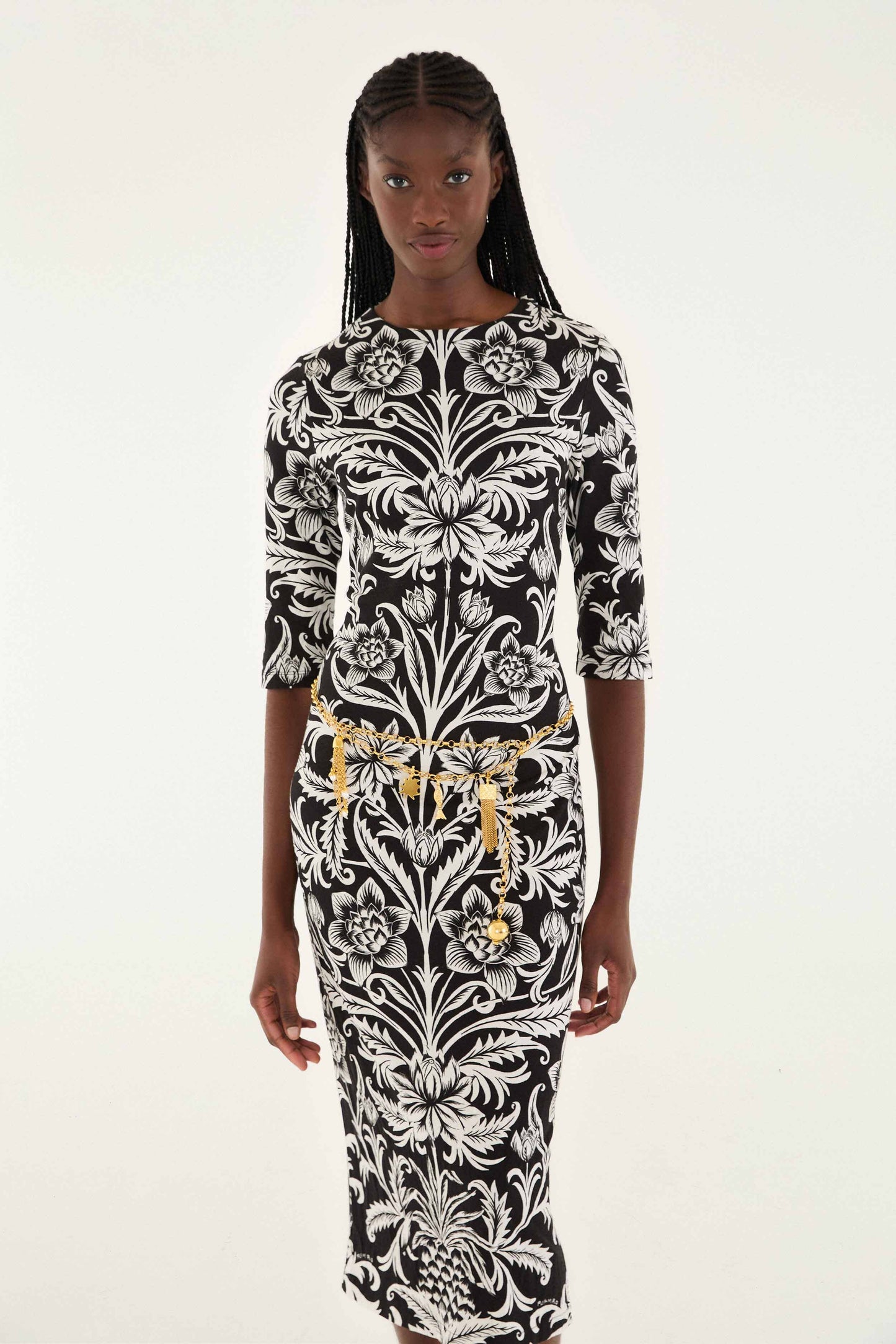 Black Lisbon  Jersey Midi Dress