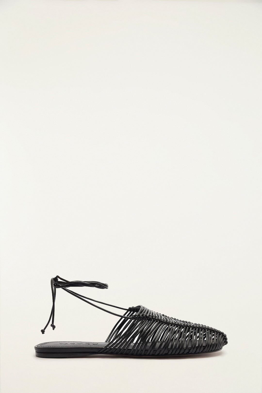 Black Macrame Mule