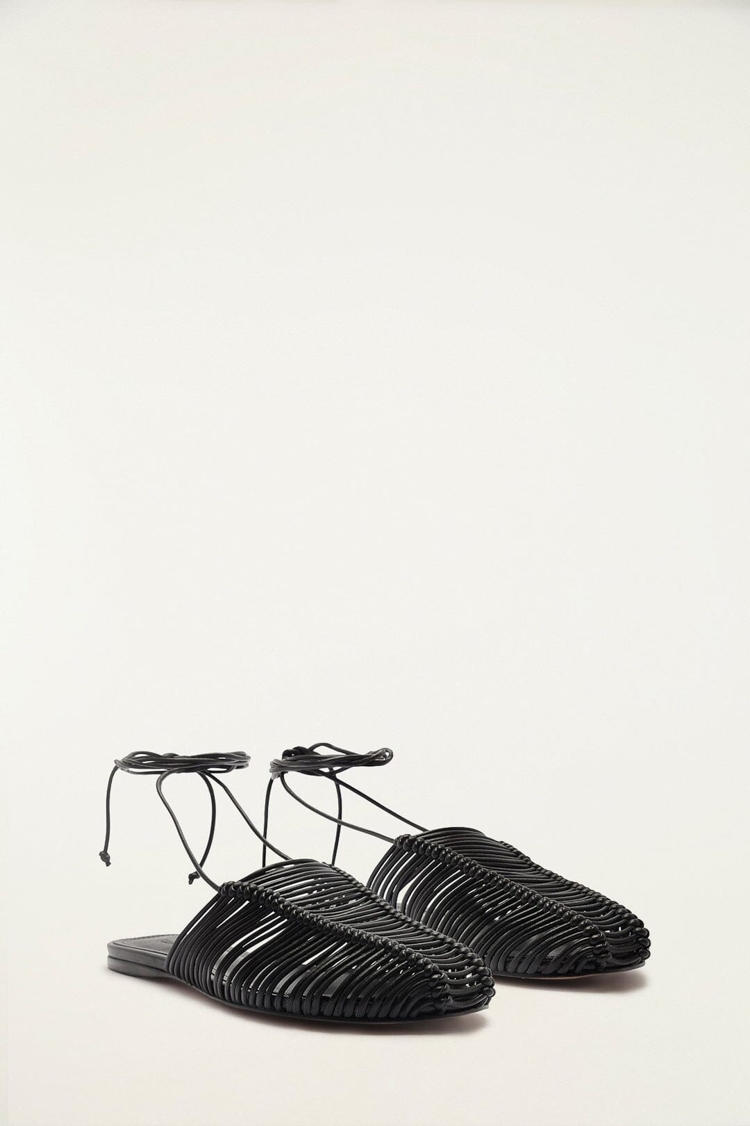 Black Macrame Mule
