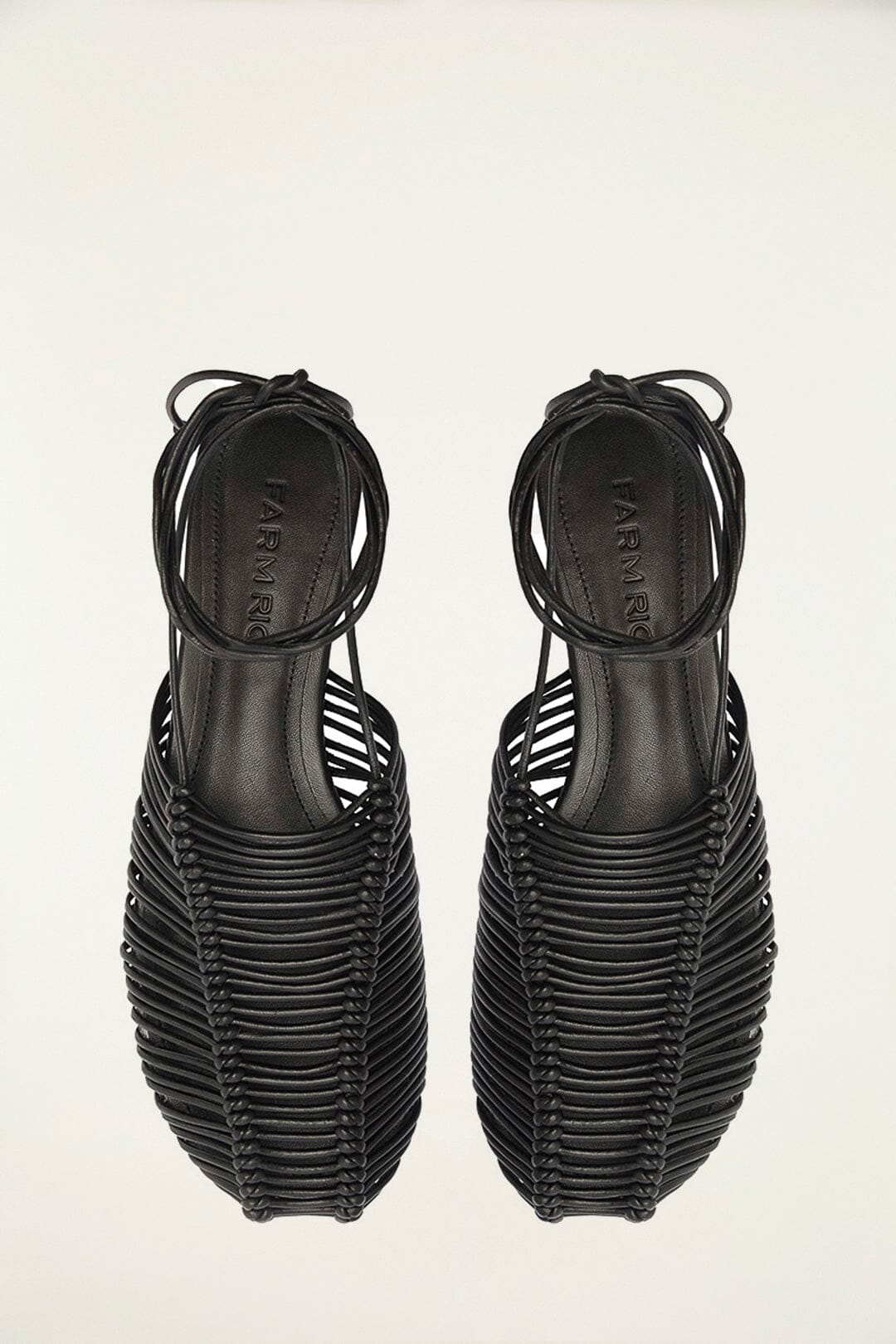Black Macrame Mule