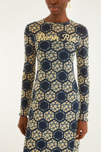 Blue Farm Club Long Sleeve Maxi Dress