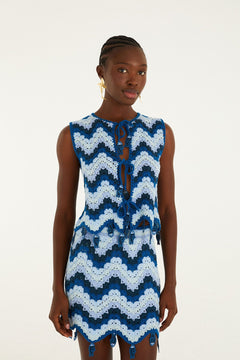 BLUE AND OFF-WHITE