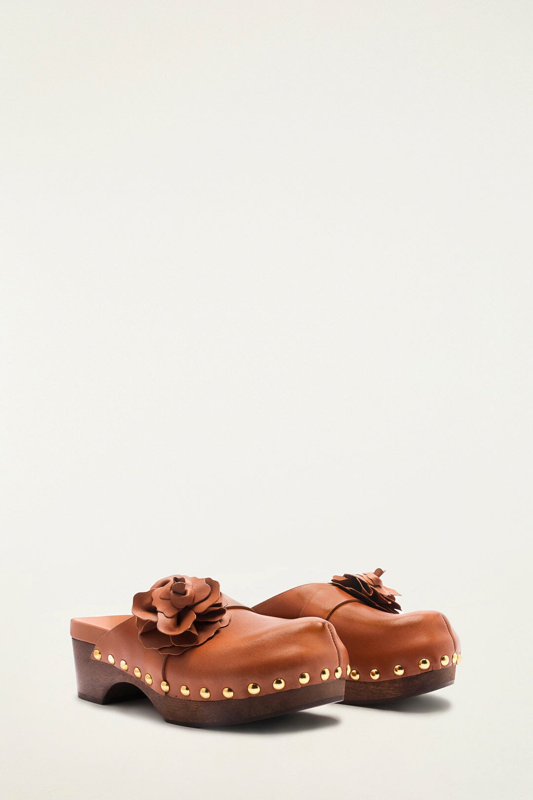 Brown Flower Clog